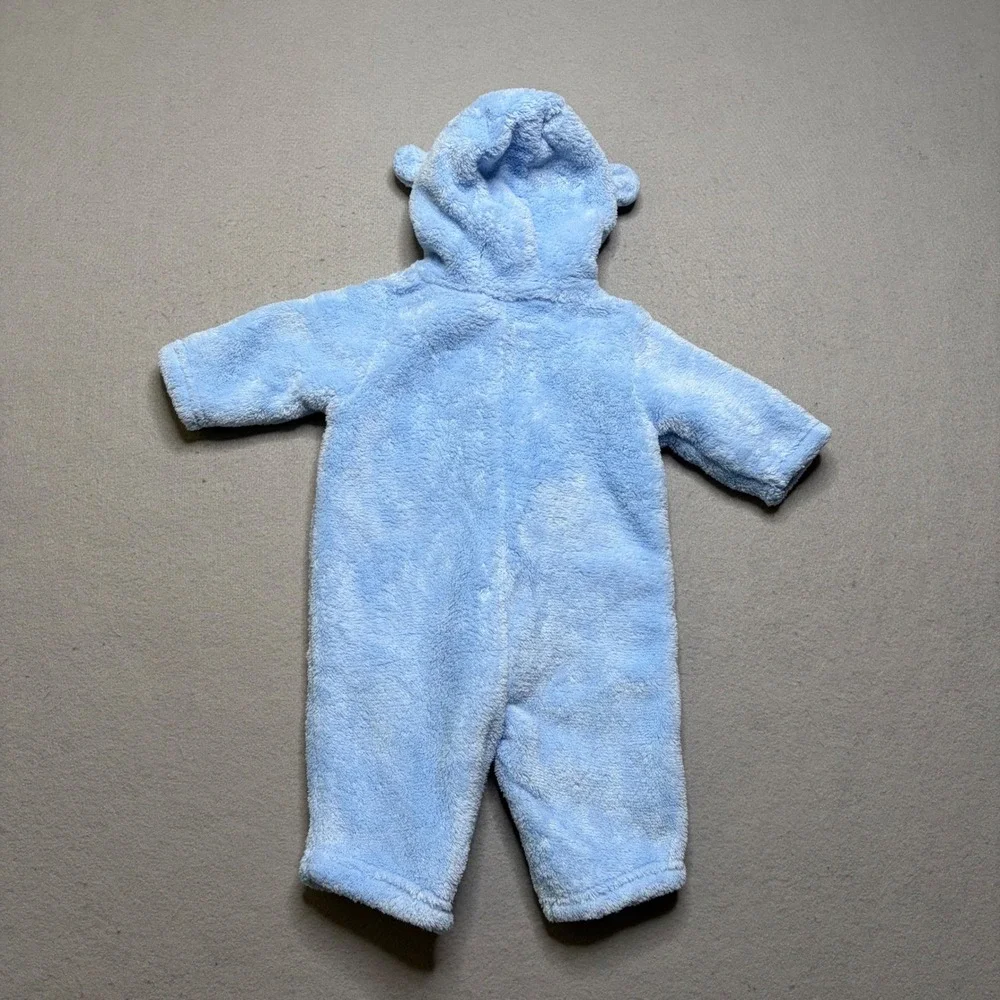 Disney Fleece Pram Unisex 0-3M Blue Winnie‎ the Pooh Vintage Hooded Bunting Suit